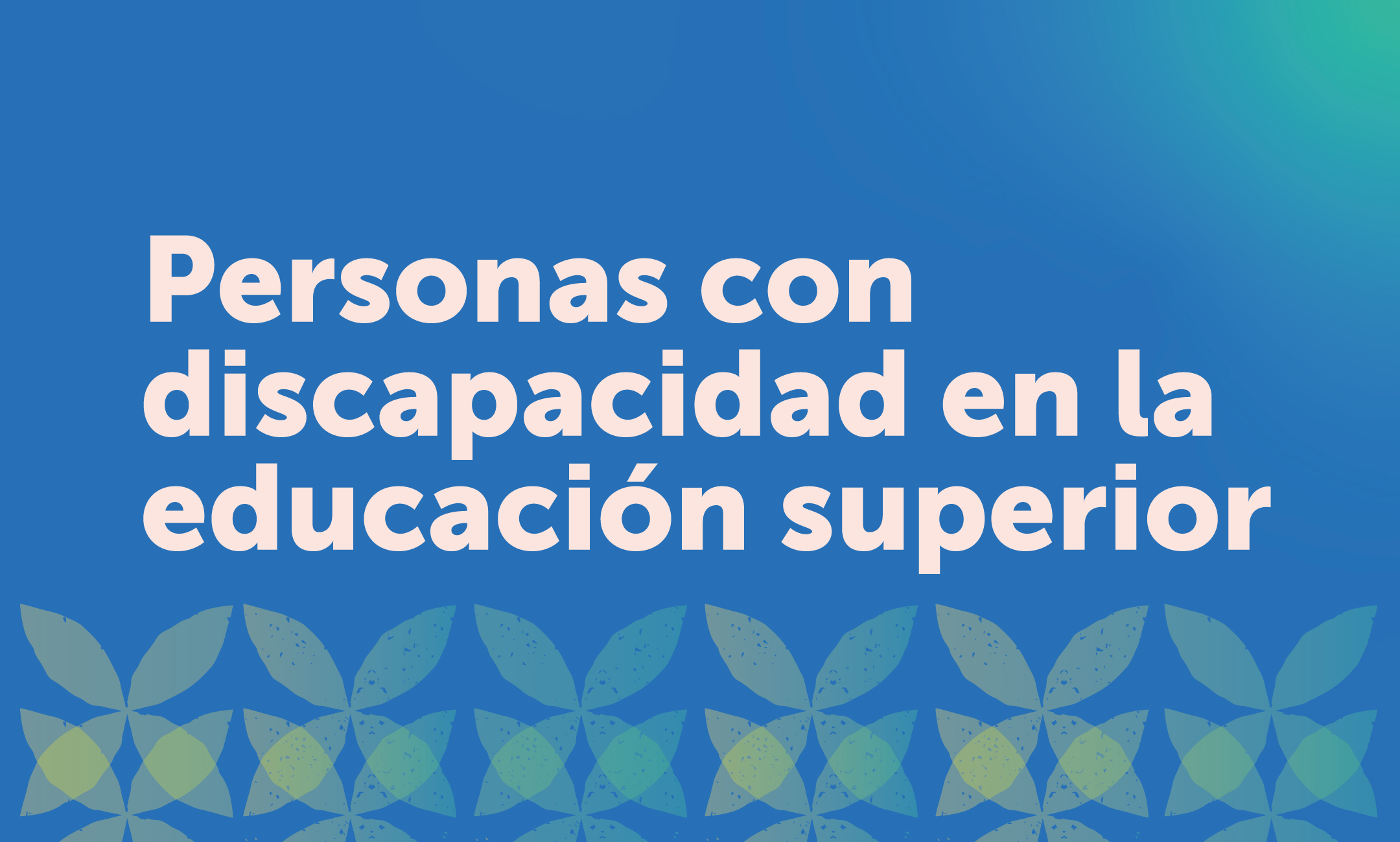 personas con discapacidad en educación superior